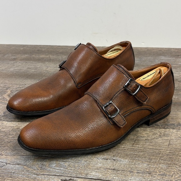 Robert WayneLuther Double Monk Strap Leather Dress ShoesMen’s 11